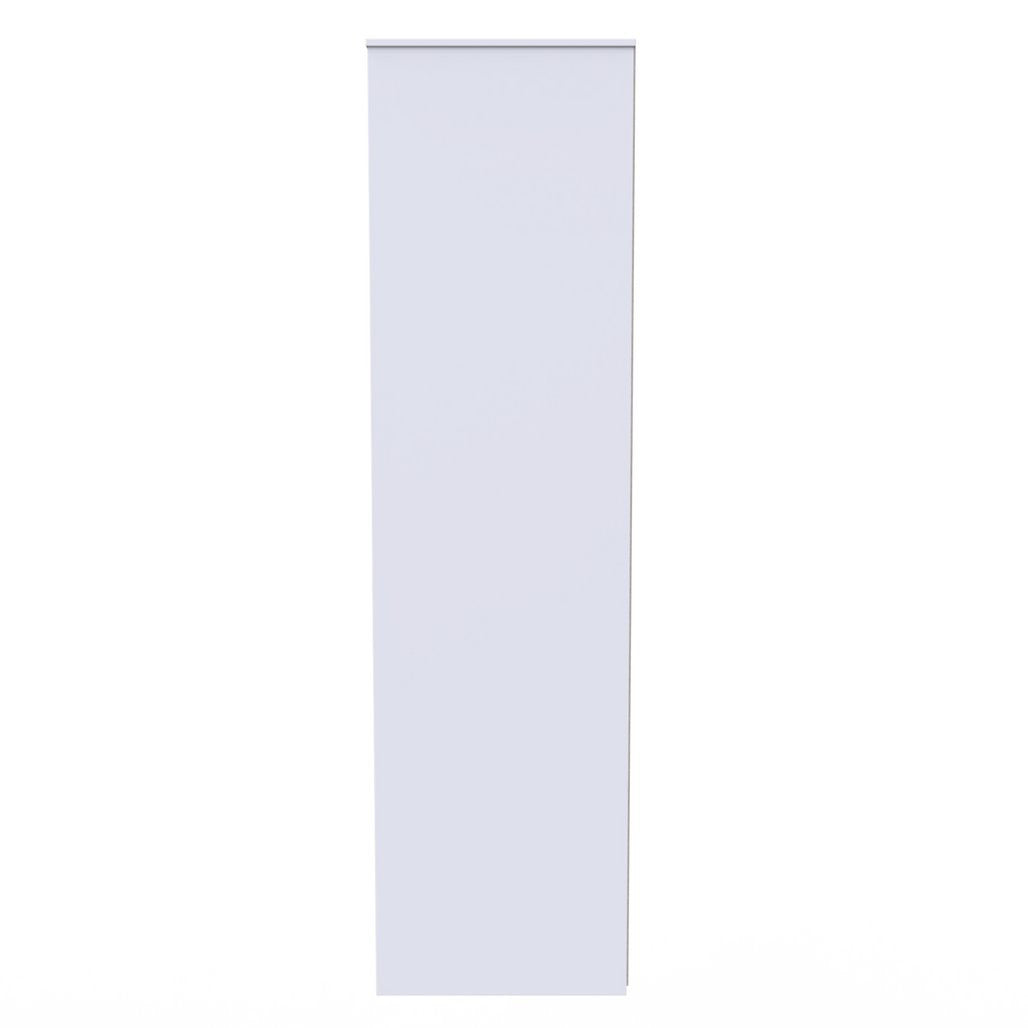 Online Pixel Tall Plain Wardrobe in Deep Black & White Matt
