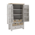Online Salcombe Painted Oak Stone Grey Larder Unit for Sale for Sale