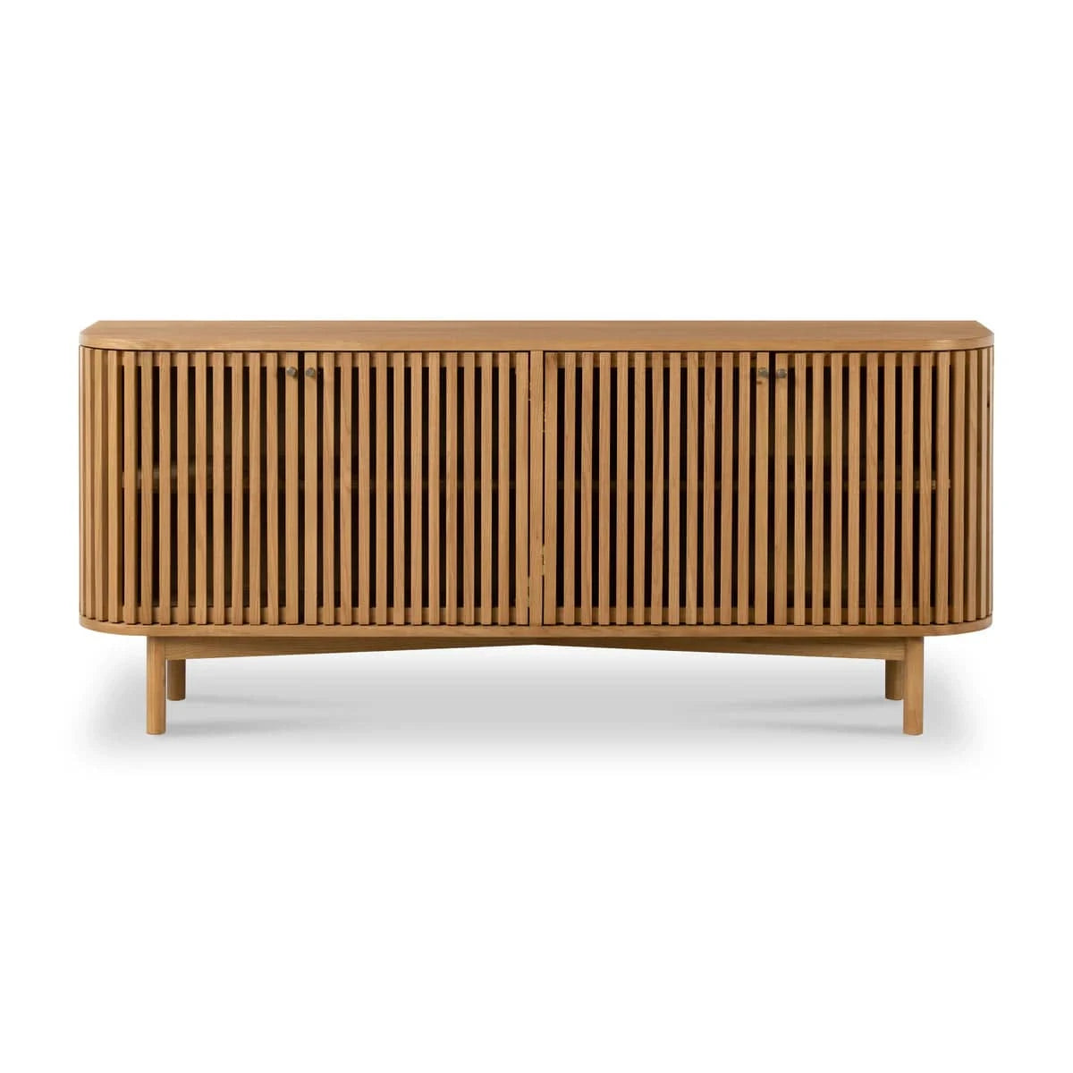 Online Soho Oak Slatted Large Sideboard