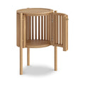 Online Soho Oak Slatted Story 1 Door Side Table
