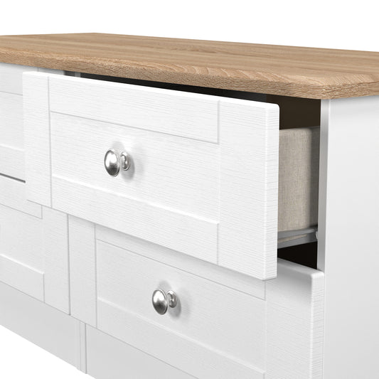 Online Sussex 4 Drawer Bed Box in White Ash & Bardolino Oak