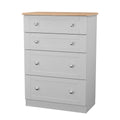 Online Sussex 4 Drawer Deep Chest in Grey Ash & Bardolino Oak for Sale