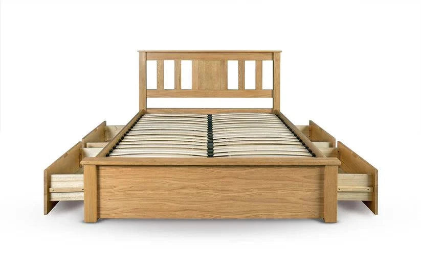 Online Wimmerton Oak Storage Bed Frame Natural Oak for Sale 