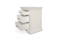 Online Soft White Winchester 2+1 Drawer Bedside Table 