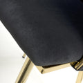 Ontario Brushed Velvet Black Dining Chair Best Price