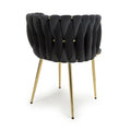 Ontario Brushed Velvet Black Dining Chair Online