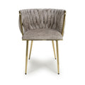 Ontario Chenille Effect Mink Dining Chair 