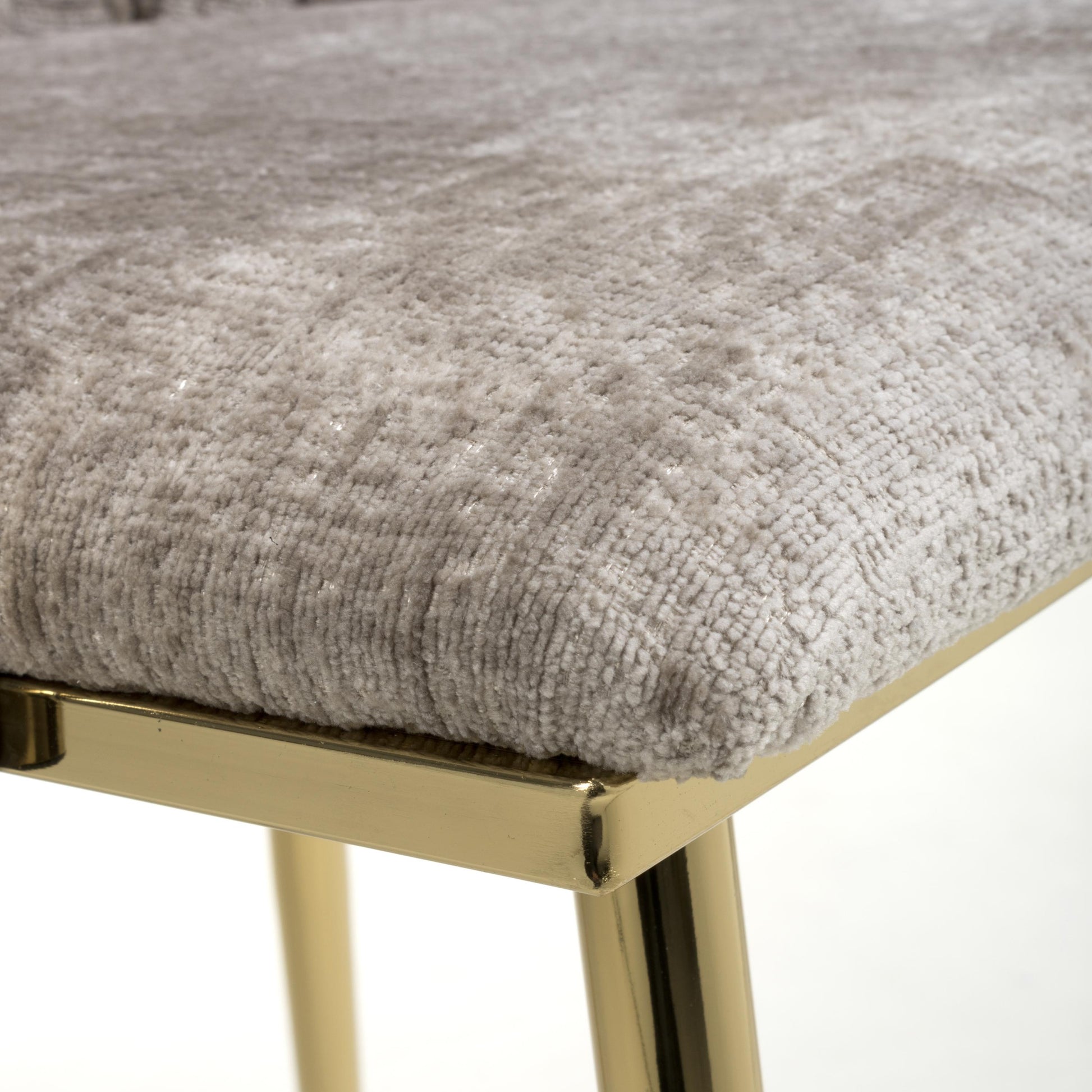 Ontario Chenille Effect Mink Dining Chair Online