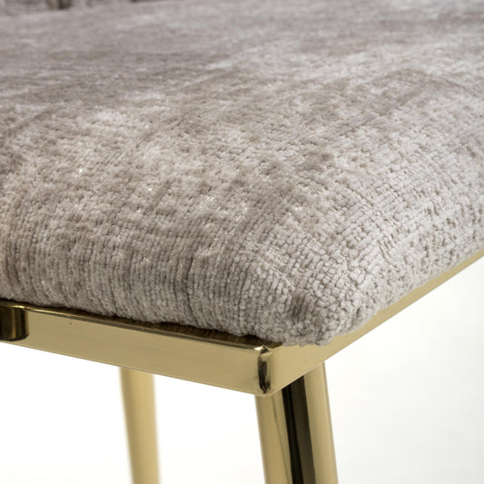 Ontario Chenille Effect Mink Dining Chair Online