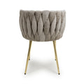 Ontario Chenille Effect Mink Dining Chair Price