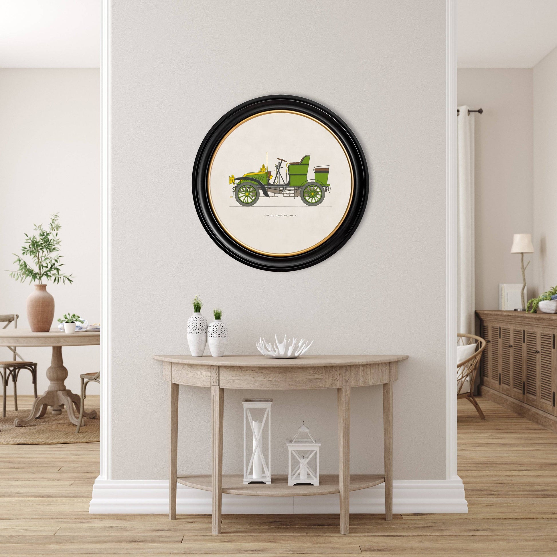 Order 1904 De Dion Bouton 8 in Round Frame Oxford Round framed art online
