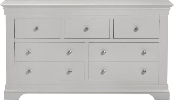 Order Bordeaux pebble grey 5 drawer wide chest of drawers online UK
