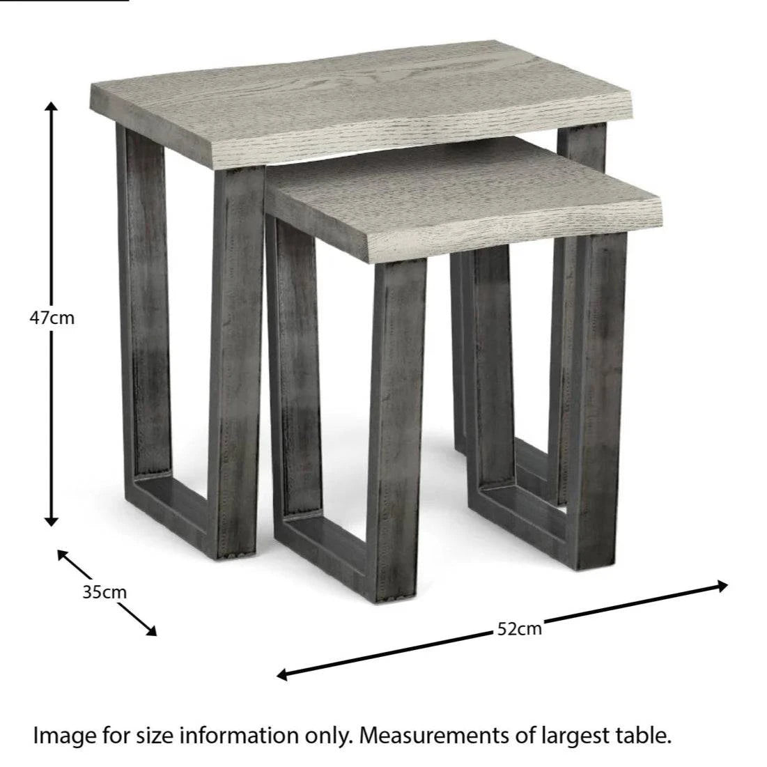 Order Brooklyn Industrial Style Nesting Side Tables with Fast Delivery