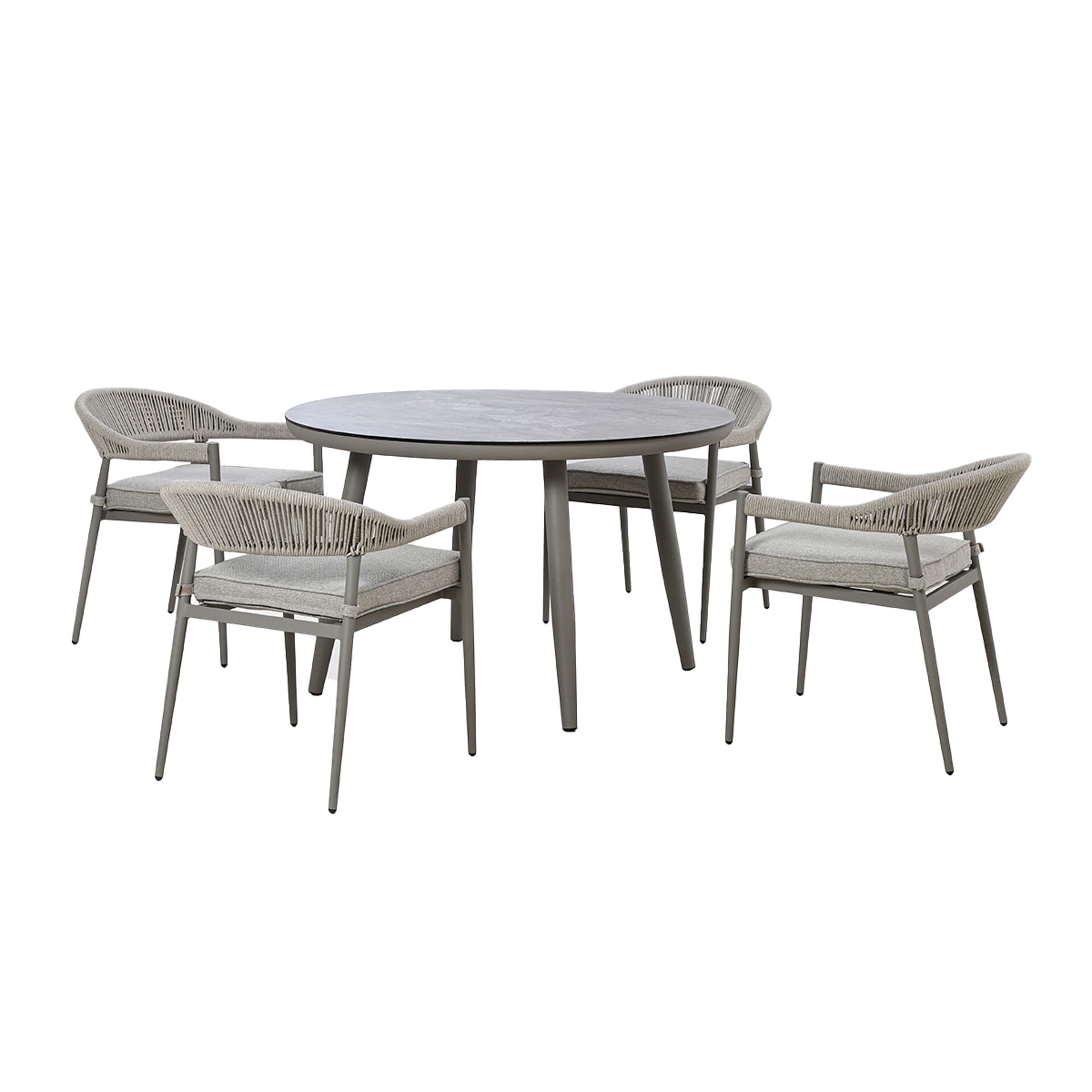 Order Florence rope weave garden dining set with round table