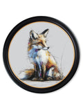 Order Fox cozy woodland wildlife illustration round art free UK delivery