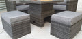 Order Georgia Grey Rattan Dining Set with Adjustable Table and Ice Bucket