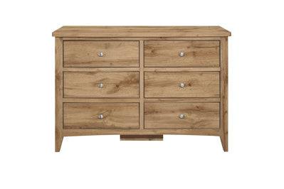 Order Hampstead 6 Drawer Chest Oak online six drawer bedroom chest
