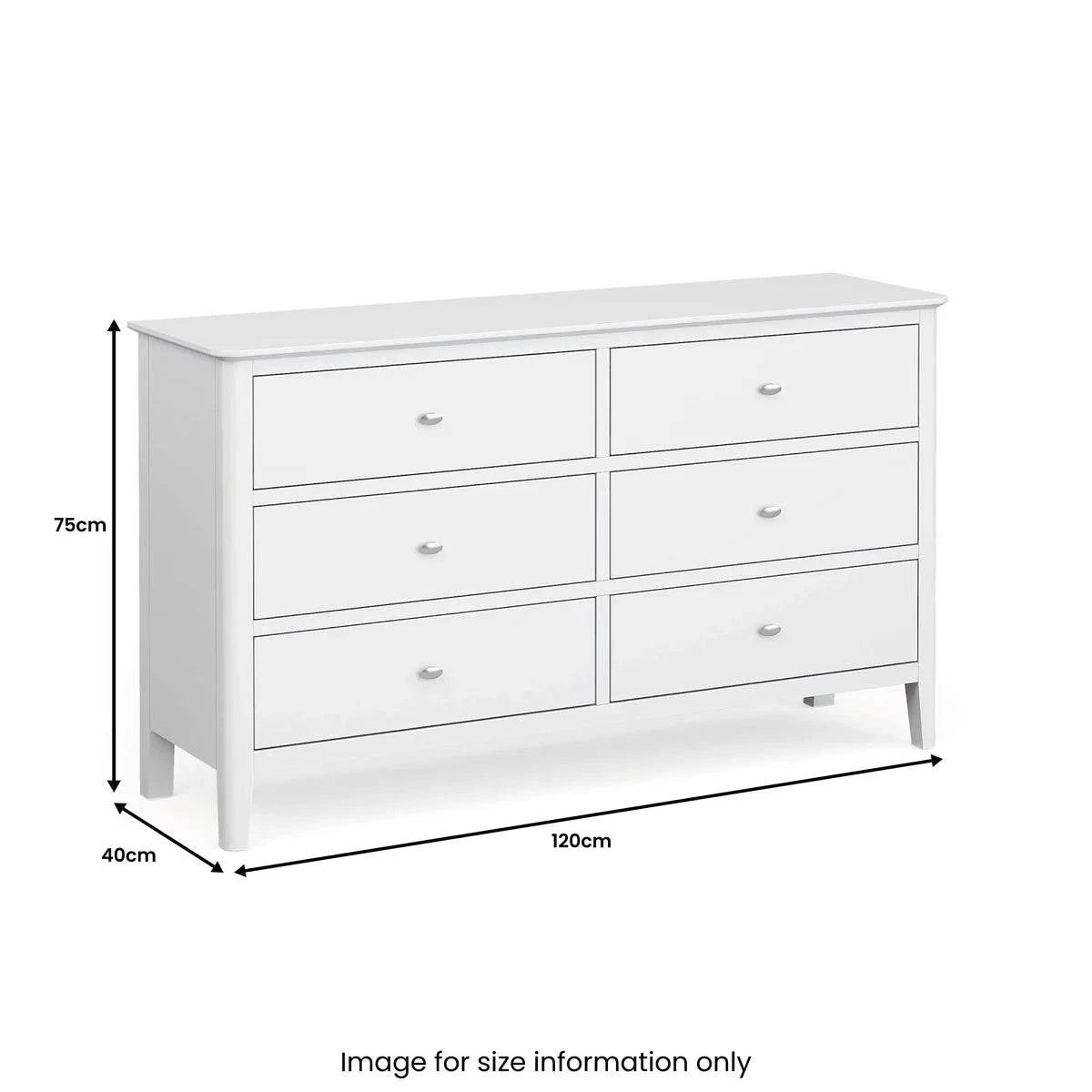 Order Hampstead White 6 Drawers Chest for modern bedrooms
