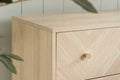 Order Herringford Oak 6 Drawer Wide Chest smooth glide drawers online UK
