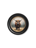 Order Highland Cow round art free UK delivery