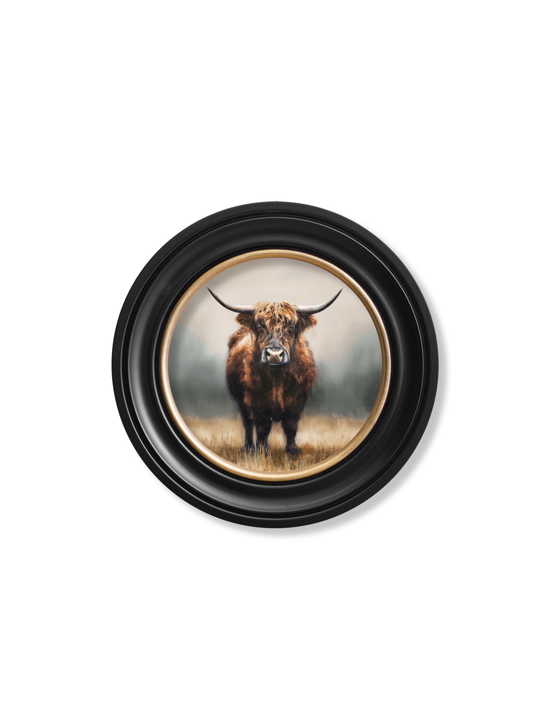 Order Highland Cow round art free UK delivery