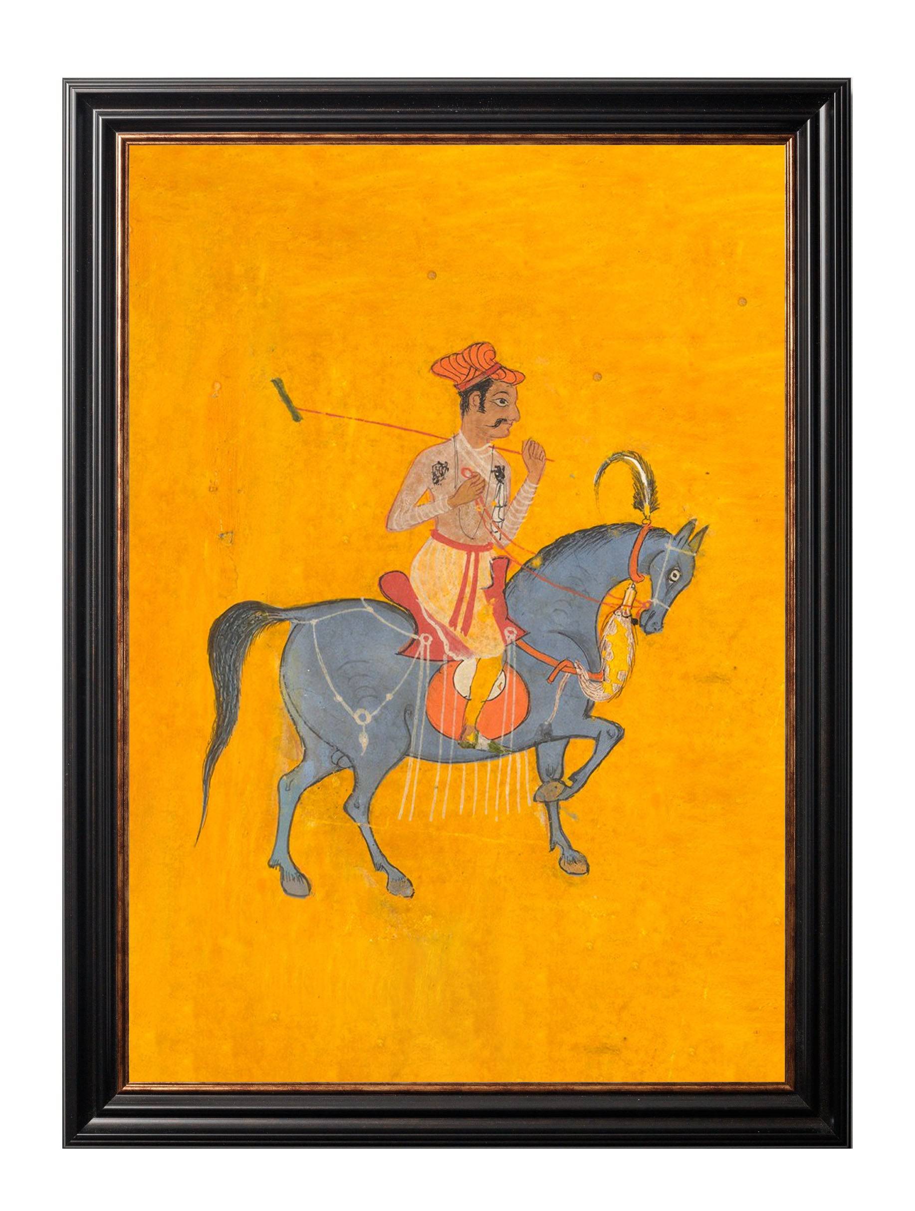 Order Indian Polo Players triptych wall art set free UK delivery
