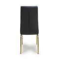 Order Jenner Leather Effect Black Gold Dining Chair online UK