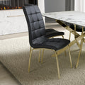 Order Jenner Leather Effect Black Gold Dining Chair online today