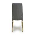 Order Jenner Leather Effect Grey Gold Dining Chair online UK