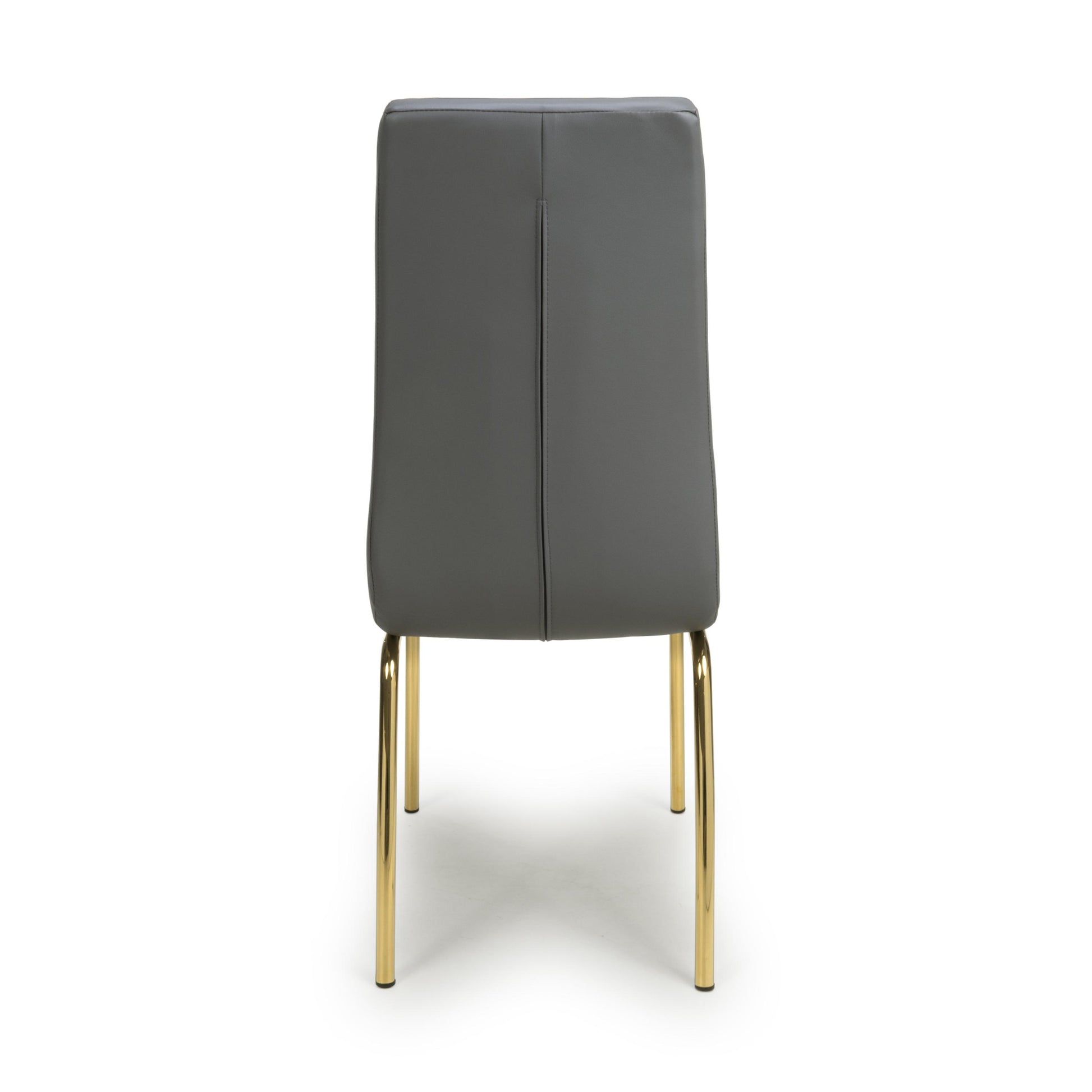 Order Jenner Leather Effect Grey Gold Dining Chair online UK