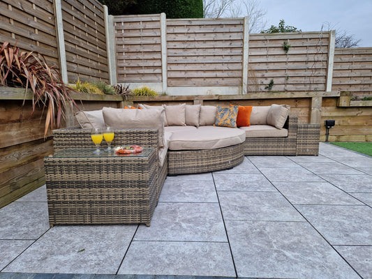 Order Jessica Large Corner Mixed Brown Outdoor Sofa Set - Blythe Living