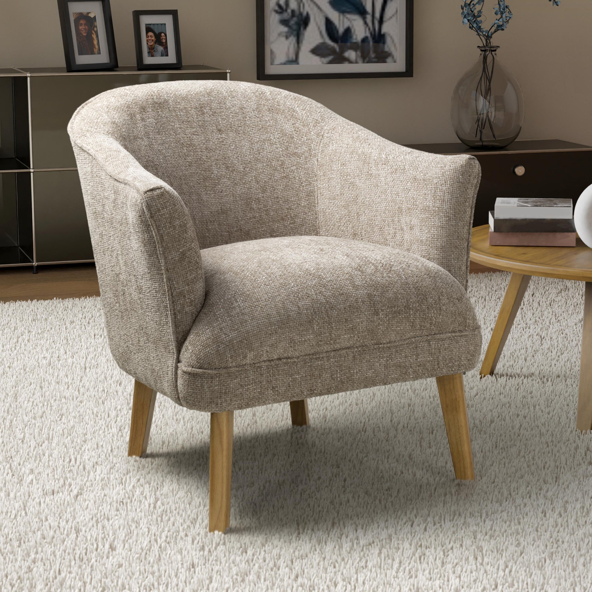 Order Mallory Natural Armchair with Rubberwood Legs Today