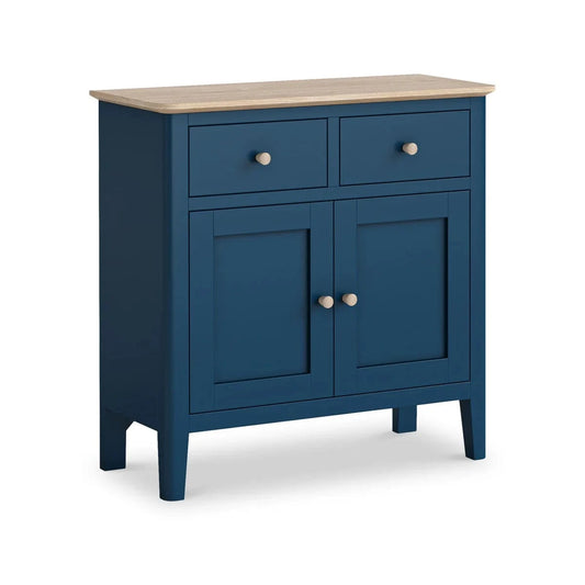 Order Marlow Navy Mini Sideboard with Natural Oak Top