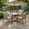 Order Maze New York 4 Seat Round Dining Set with free UK delivery
