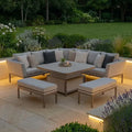 Order Maze Pulse Deluxe Corner Dining Set Latte patio dining set