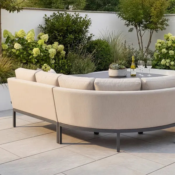 Order Maze Pulse Deluxe Corner Dining Set Oatmeal durable outdoor furniture