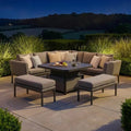 Order Maze Pulse Deluxe Corner Dining Set Zinc Grey patio dining set