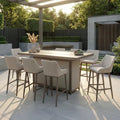 Order Maze Regal 8 Seat Fire Pit Bar Set Latte online UK
