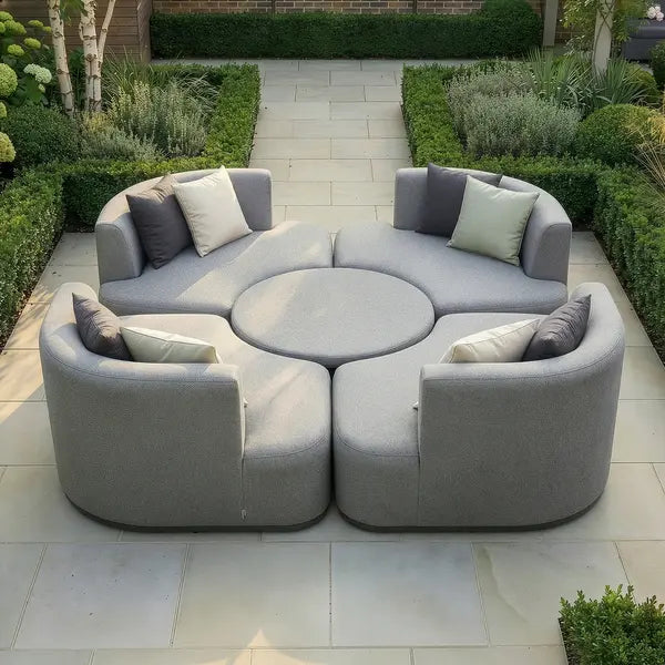 Order Maze Snug Lifestyle Suite Zinc Grey patio seating set