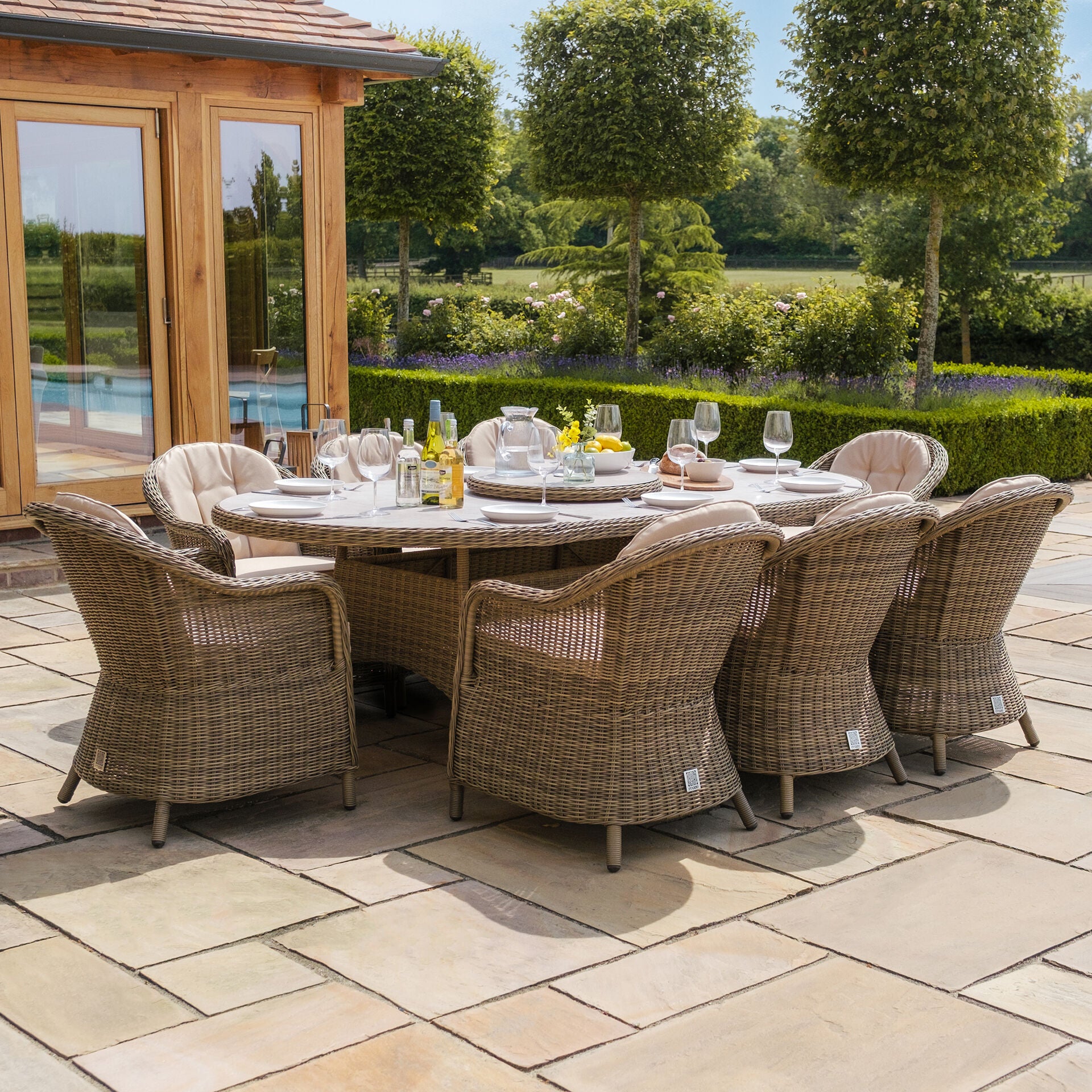 Order Maze Winchester 8 Seat Oval Dining Set