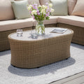 Order Maze Winchester Corner Sofa Set with PE rattan curved arms
