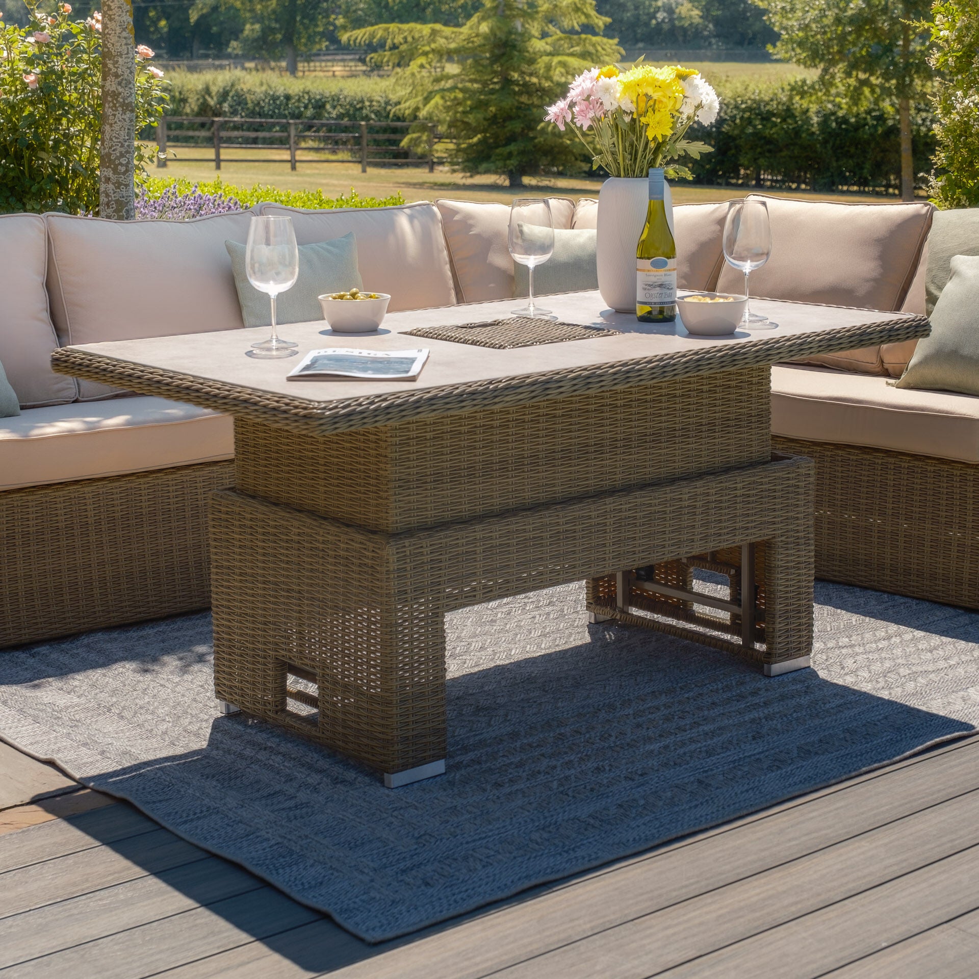 Order Maze Winchester Deluxe Rattan Dining Set free UK delivery
