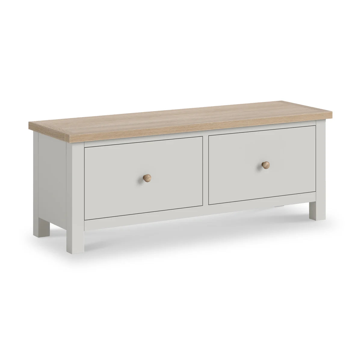 Order Modern Country 2 Drawer Blanket Bench Stone Grey