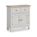 Order Modern Country Mini Sideboard Stone Grey with Whitewashed Oak Top - Blythe Living