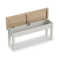 Order Modern Country Shallow Storage Bench Stone Grey