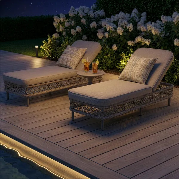 Order Monaco Rope Weave Sunlounger Set for your poolside
