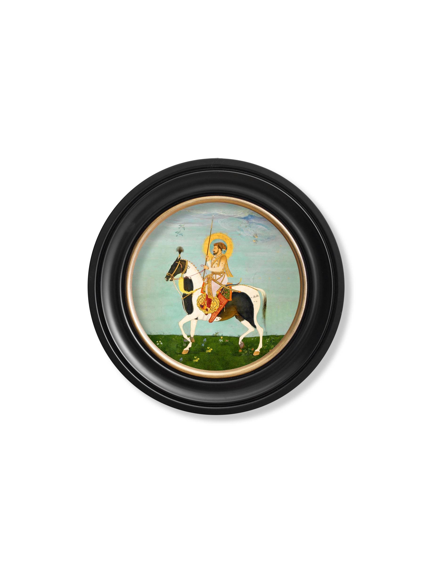 Order Mughal Emperors horsemen circular wall art free UK delivery
