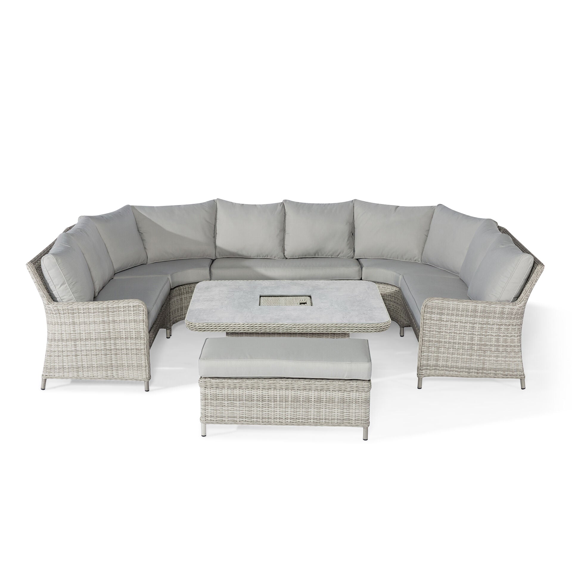 Order Oxford U-shaped rattan sofa set with 5 year warranty
