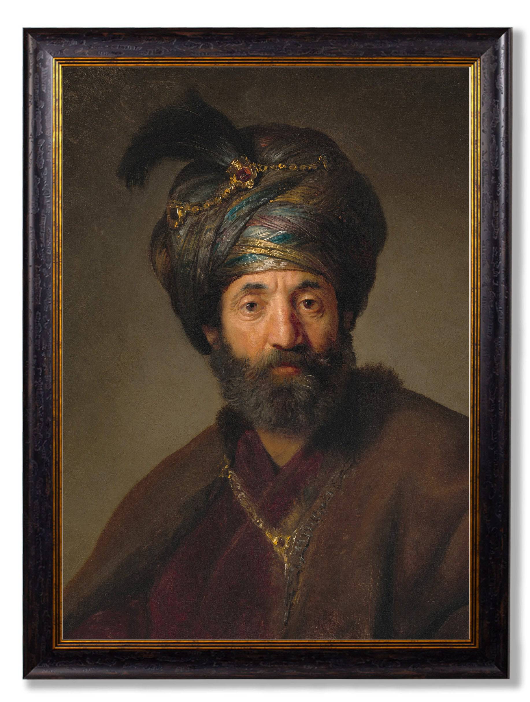 Order Rembrandt's Oriental Gentlemen framed print free UK delivery
