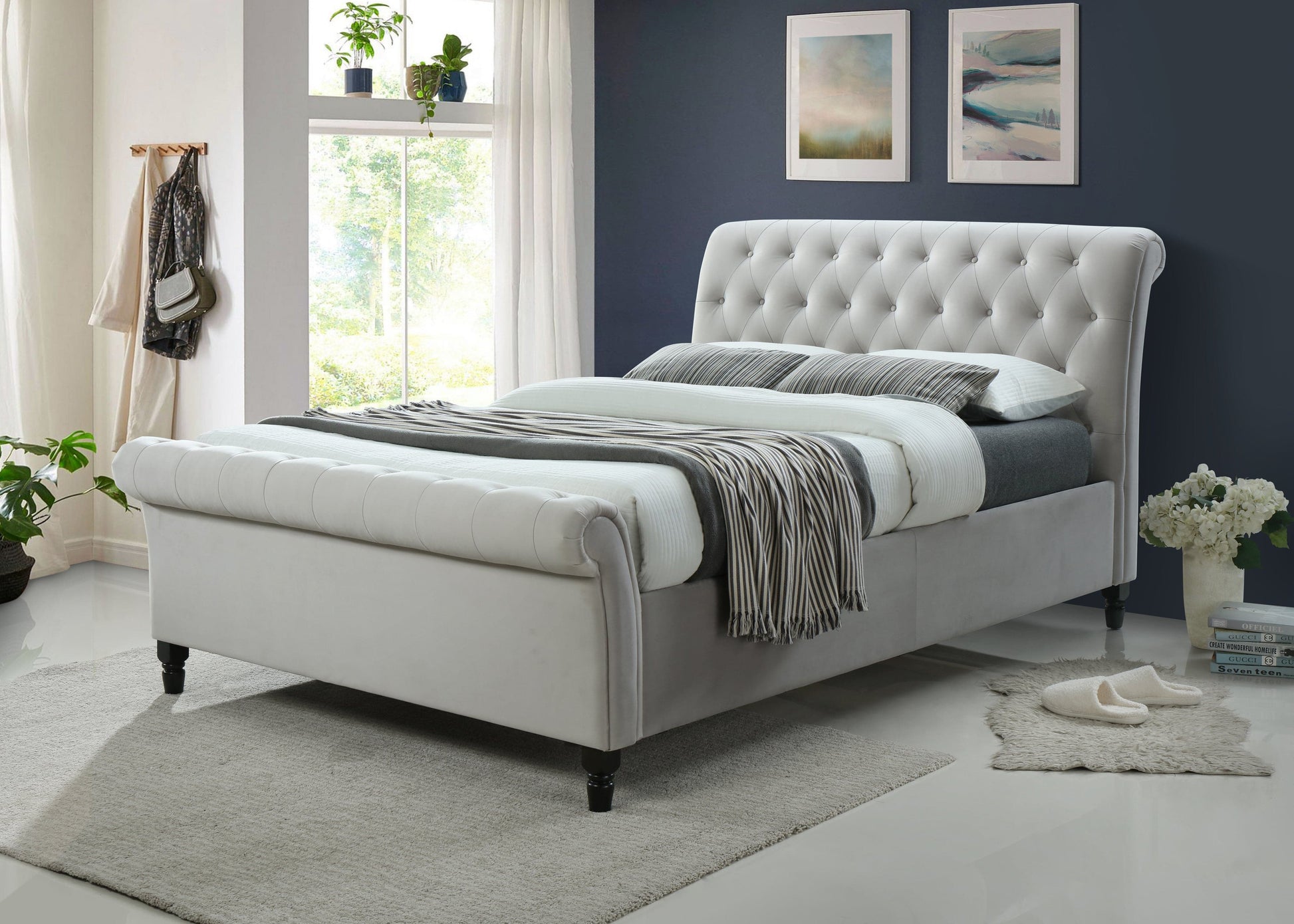 Order Richmond Light Grey Ottoman Bed Storage Bed - Blythe Living